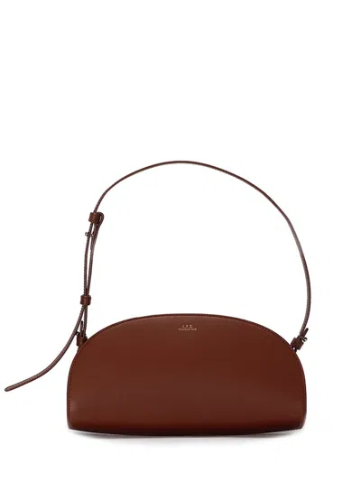 Apc Shoulder Bag With Adjustable Strap In Brown
