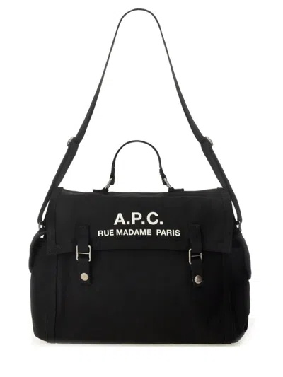 Apc A.p.c. Shoulder Bag With Logo In Black