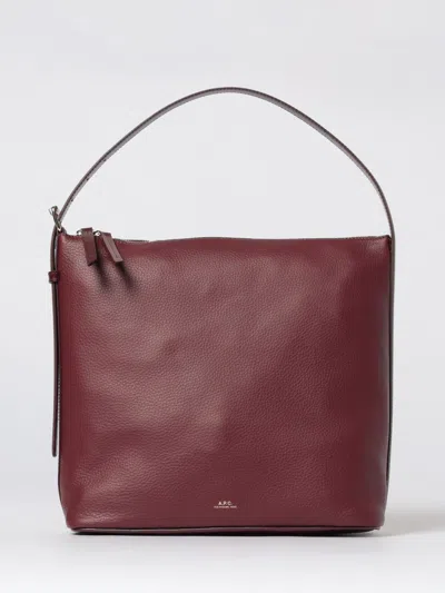 A.p.c. Shoulder Bag Woman  In Burgundy