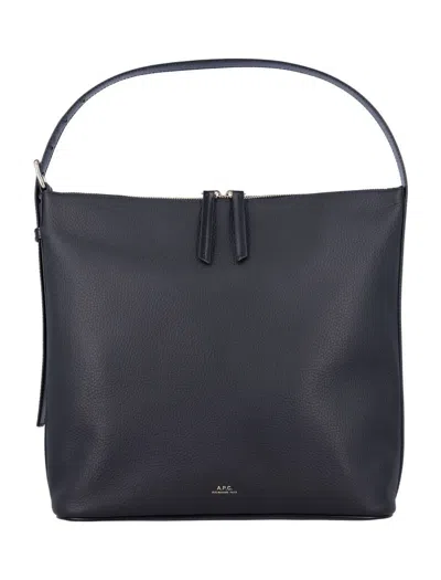 Apc A.p.c. Vera Logo Stamp Tote Bag In Black