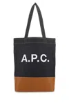 Apc A.p.c. Dark Blue Denim Handbag In Caf