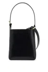 Apc 'virginie' Black Bucket Bag With Shoulder Strap And Top Adjustable Handle In Leather Woman