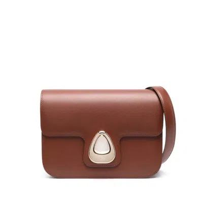 Apc A. P.c. Astra Leather Shoulder Bag In Brown