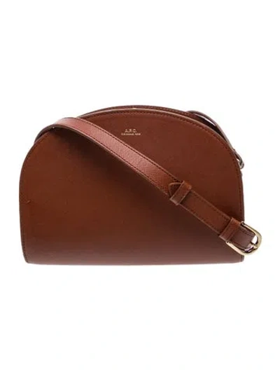 Pre-owned A.p.c. Signature Crossbody Bag In Brown