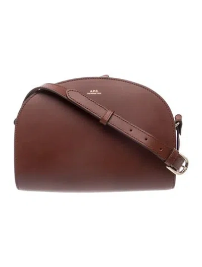 Pre-owned A.p.c. Signature Crossbody Bag In Brown