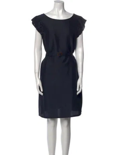 Pre-owned Apc Silk Knee-length Dress In Blue