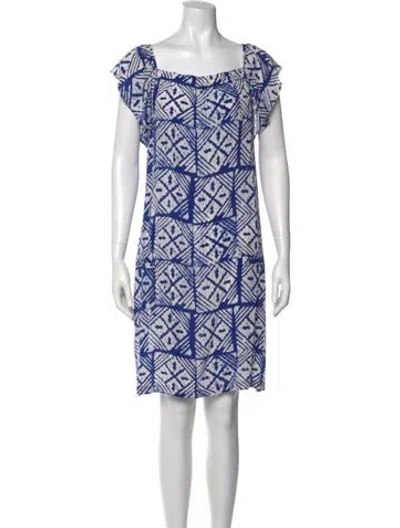 Pre-owned Apc Silk Knee-length Dress In Blue