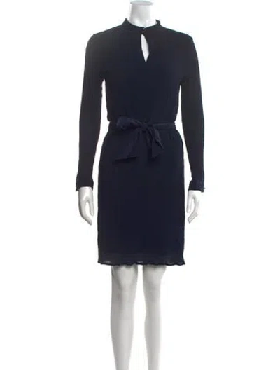 Pre-owned A.p.c. Silk Knee-length Dress In Blue