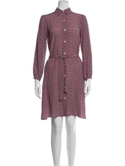 Pre-owned A.p.c. Silk Knee-length Dress In Red