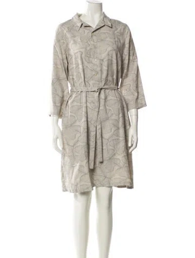 Pre-owned Apc Silk Knee-length Dress In Silver