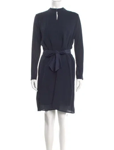 Pre-owned Apc Silk Knee-length Dress W/ Tags In Blue