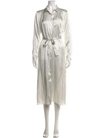 Pre-owned A.p.c. Silk Long Dress In White