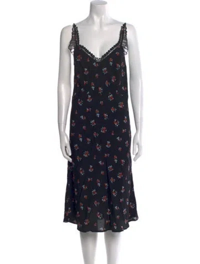 Pre-owned Apc Silk Midi Length Dress In Black
