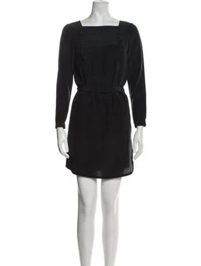 Pre-owned Apc Silk Mini Dress In Black
