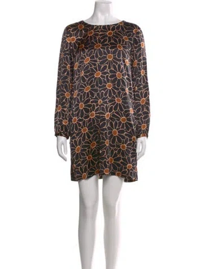 Pre-owned A.p.c. Silk Mini Dress In Black