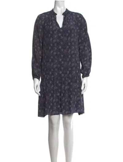 Pre-owned A.p.c. Silk Mini Dress In Black