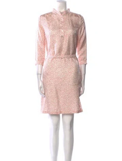 Pre-owned Apc Silk Mini Dress In Neutral