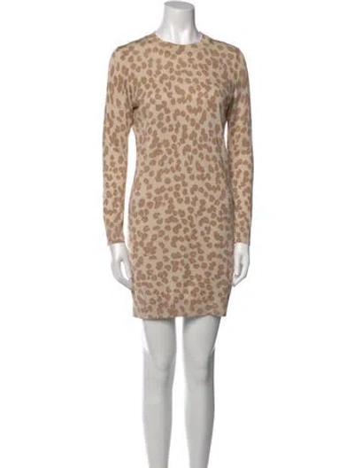 Pre-owned Apc Silk Mini Dress In Neutral