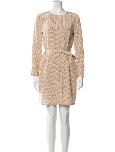 Pre-owned Apc Silk Mini Dress In Neutral