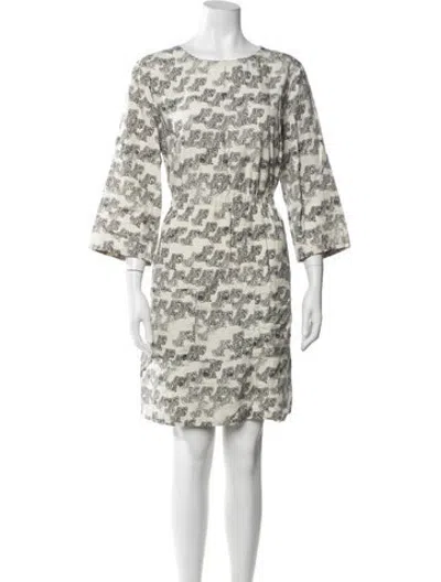 Pre-owned A.p.c. Silk Mini Dress In Neutrals
