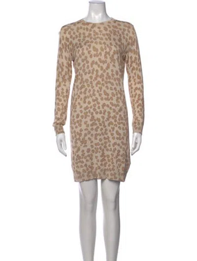 Pre-owned A.p.c. Silk Mini Dress In Neutrals