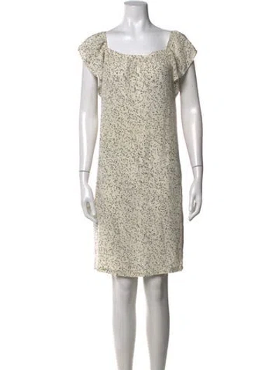 Pre-owned A.p.c. Silk Mini Dress In White