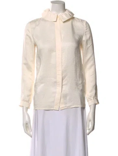 Pre-owned Apc Silk Mock Neck Sweatshirt In Neutral