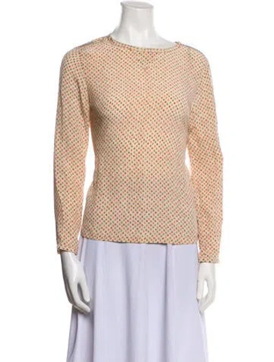 Pre-owned Apc Silk Patterned T-shirt In Orange