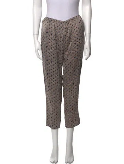 Pre-owned Apc Silk Straight Leg Pants In Neutral