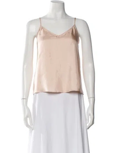 Pre-owned Apc Silk V-neck Top W/ Tags In Pink