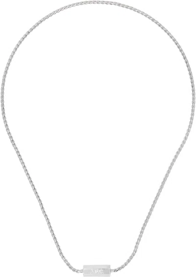 Apc Silver Angle Necklace In Rab Silver