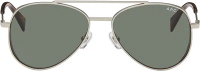 Apc Silver Bill Sunglasses In Rab Silver