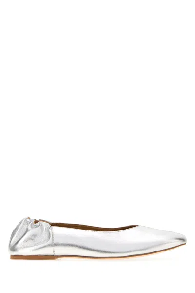 A.p.c. Silver Leather Juliet Ballerinas
