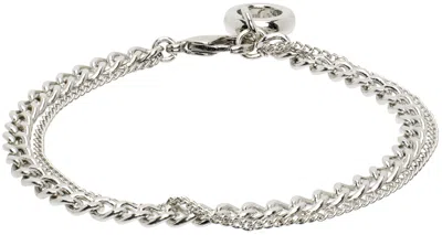 Apc Silver Minimal Bracelet In Rab Silver
