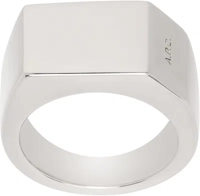 Apc Silver Minimal Ring In Rab Silver