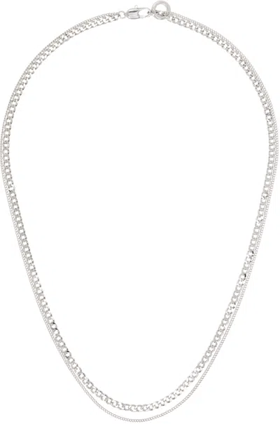 Apc Silver Minimalist Necklace In Rab Silver