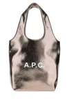 Apc A.p.c. Silver Synthetic Leather Small Ninon Shopping Bag In Multi