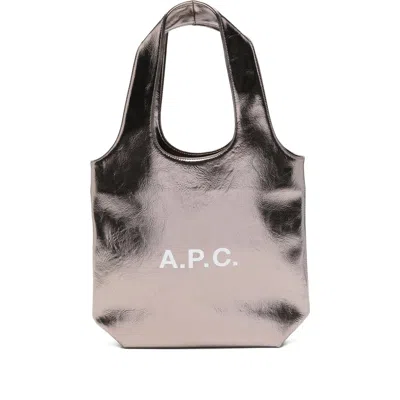 APC A.P.C. SILVER TOTE BAGS WOMEN