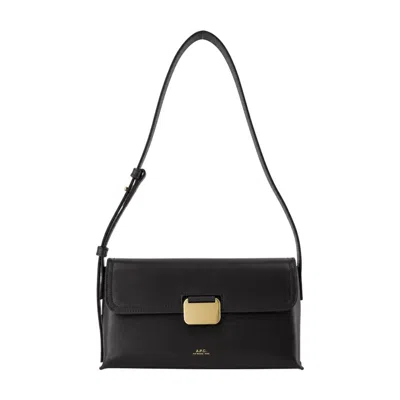 A.p.c. Simone Small Shoulder Bag -  - Leather - Black In Blue
