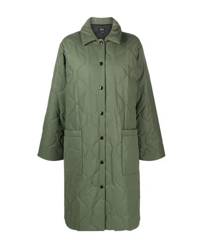 APC A.P.C. SARAH QUILTED BUTTONED COAT