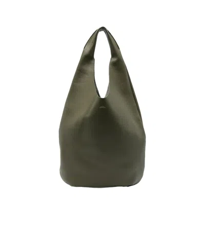 Apc Single Handle Shoulder Bag In Green
