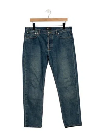 Pre-owned A.p.c. Skinny Jeans In Blue