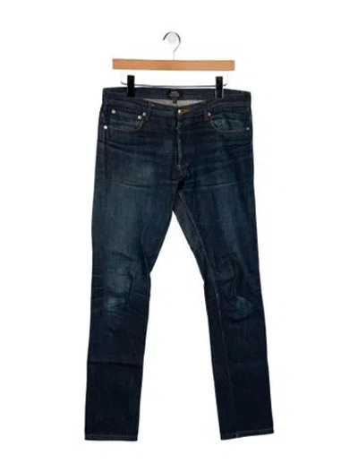 Pre-owned A.p.c. Skinny Jeans In Blue