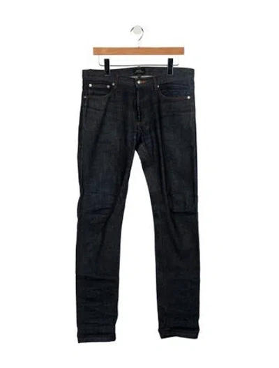 Pre-owned Apc Skinny Jeans In Blue