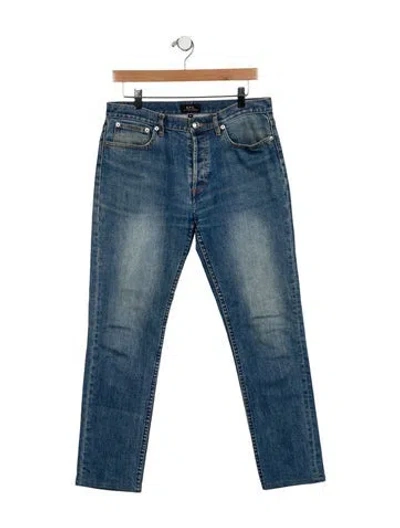 Pre-owned Apc Skinny Jeans In Blue