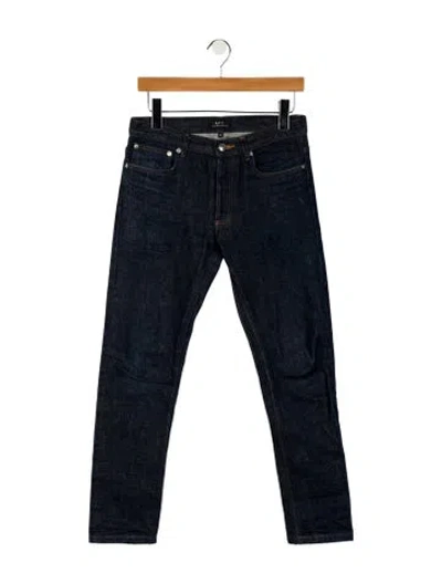 Pre-owned Apc Skinny Jeans In Blue