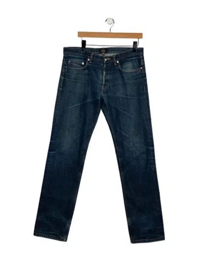 Pre-owned Apc Skinny Jeans In Blue