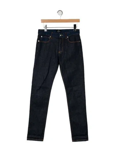 Pre-owned Apc Skinny Jeans In Blue