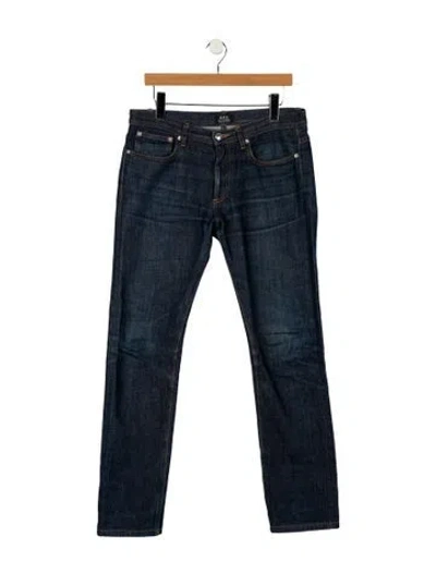 Pre-owned Apc Skinny Jeans In Blue