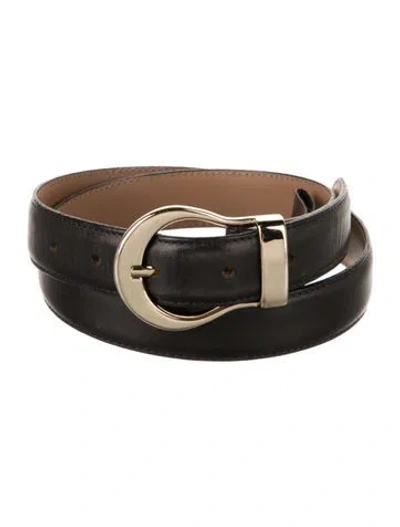 Pre-owned A.p.c. Skinny Leather Belt In Black/brown